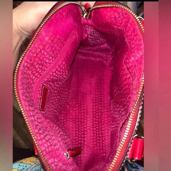 Kate Spade Red Satchel leather Bag with COA Mint condition - Picture 8 of 10